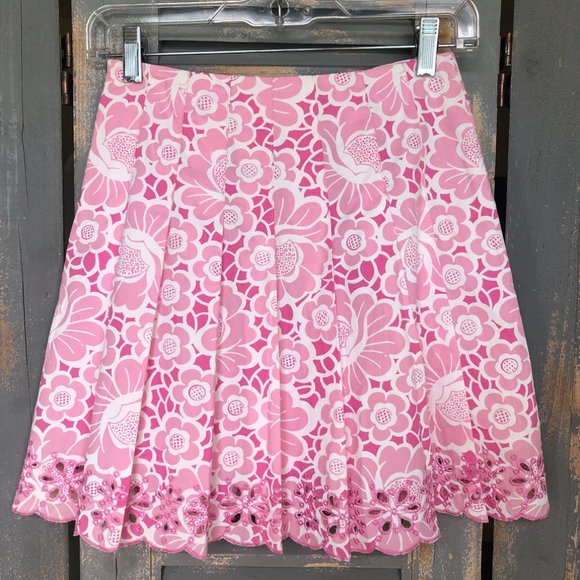 Lilly Pulitzer Girl's White Label Pleated Skirt 10 - Picture 5 of 10